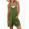 imageANRABESS Womens Rompers Summer Casual Loose Sleeveless Overalls Spaghetti Strap Shorts Jumpsuit 2025 Beach Vacation OutfitsGreen