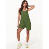 imageANRABESS Womens Rompers Summer Casual Loose Sleeveless Overalls Spaghetti Strap Shorts Jumpsuit 2025 Beach Vacation OutfitsGreen