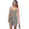 imageANRABESS Womens Rompers Summer Casual Loose Sleeveless Overalls Spaghetti Strap Shorts Jumpsuit 2025 Beach Vacation OutfitsGrey
