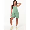 imageANRABESS Womens Rompers Summer Casual Loose Sleeveless Overalls Spaghetti Strap Shorts Jumpsuit 2025 Beach Vacation OutfitsLight Green