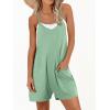 imageANRABESS Womens Rompers Summer Casual Loose Sleeveless Overalls Spaghetti Strap Shorts Jumpsuit 2025 Beach Vacation OutfitsLight Green
