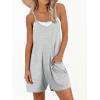 imageANRABESS Womens Rompers Summer Casual Loose Sleeveless Overalls Spaghetti Strap Shorts Jumpsuit 2025 Beach Vacation OutfitsLight Grey