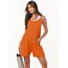 imageANRABESS Womens Rompers Summer Casual Loose Sleeveless Overalls Spaghetti Strap Shorts Jumpsuit 2025 Beach Vacation OutfitsOrange