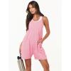 imageANRABESS Womens Rompers Summer Casual Loose Sleeveless Overalls Spaghetti Strap Shorts Jumpsuit 2025 Beach Vacation OutfitsPink