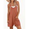 imageANRABESS Womens Rompers Summer Casual Loose Sleeveless Overalls Spaghetti Strap Shorts Jumpsuit 2025 Beach Vacation OutfitsRust