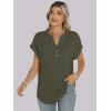 imageANRABESS Womens Short Sleeve Henley Tops V Neck Dressy Casual Blouses Summer Trendy Tee Shirts 2025 Vacation Fashion ClothesArmy Green