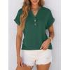 imageANRABESS Womens Short Sleeve Henley Tops V Neck Dressy Casual Blouses Summer Trendy Tee Shirts 2025 Vacation Fashion ClothesDark Green