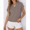 imageANRABESS Womens Short Sleeve Henley Tops V Neck Dressy Casual Blouses Summer Trendy Tee Shirts 2025 Vacation Fashion ClothesGrey Brown