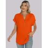 imageANRABESS Womens Short Sleeve Henley Tops V Neck Dressy Casual Blouses Summer Trendy Tee Shirts 2025 Vacation Fashion ClothesOrange