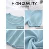 imageANRABESS Womens Short Sleeve Sweaters Wool Blend Crew Neck Sweater Shirts Business Casual Work Tops 2025 Summer OutfitsLight Blue