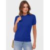 imageANRABESS Womens Short Sleeve Sweaters Wool Blend Crew Neck Sweater Shirts Business Casual Work Tops 2025 Summer OutfitsRoyal Blue