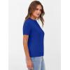 imageANRABESS Womens Short Sleeve Sweaters Wool Blend Crew Neck Sweater Shirts Business Casual Work Tops 2025 Summer OutfitsRoyal Blue