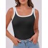 imageANRABESS Womens Sleeveless Scoop Neck Tank Top Ribbed Fitted Summer Basic Slim Cute Tops 2025Color Block Black
