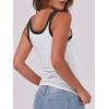 imageANRABESS Womens Sleeveless Scoop Neck Tank Top Ribbed Fitted Summer Basic Slim Cute Tops 2025Color Block White