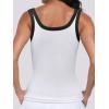 imageANRABESS Womens Sleeveless Scoop Neck Tank Top Ribbed Fitted Summer Basic Slim Cute Tops 2025Color Block White