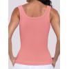 imageANRABESS Womens Sleeveless Scoop Neck Tank Top Ribbed Fitted Summer Basic Slim Cute Tops 2025Coral Pink