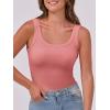 imageANRABESS Womens Sleeveless Scoop Neck Tank Top Ribbed Fitted Summer Basic Slim Cute Tops 2025Coral Pink