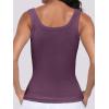 imageANRABESS Womens Sleeveless Scoop Neck Tank Top Ribbed Fitted Summer Basic Slim Cute Tops 2025Dark Purple