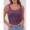 imageANRABESS Womens Sleeveless Scoop Neck Tank Top Ribbed Fitted Summer Basic Slim Cute Tops 2025Dark Purple