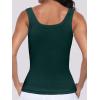 imageANRABESS Womens Sleeveless Scoop Neck Tank Top Ribbed Fitted Summer Basic Slim Cute Tops 2025Forest Green