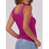 imageANRABESS Womens Sleeveless Scoop Neck Tank Top Ribbed Fitted Summer Basic Slim Cute Tops 2025Hot Pink