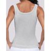 imageANRABESS Womens Sleeveless Scoop Neck Tank Top Ribbed Fitted Summer Basic Slim Cute Tops 2025Light Gray