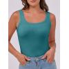 imageANRABESS Womens Sleeveless Scoop Neck Tank Top Ribbed Fitted Summer Basic Slim Cute Tops 2025Teal