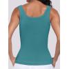 imageANRABESS Womens Sleeveless Scoop Neck Tank Top Ribbed Fitted Summer Basic Slim Cute Tops 2025Teal