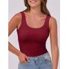 imageANRABESS Womens Sleeveless Scoop Neck Tank Top Ribbed Fitted Summer Basic Slim Cute Tops 2025Wine Red