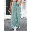 imageANRABESS Womens Striped Gingham Pants 2025 Pajama Drawstring Wide Leg Lounge Plaid Pants Cute Casual Trousers with PocketsGreen White Plaid