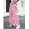 imageANRABESS Womens Striped Gingham Pants 2025 Pajama Drawstring Wide Leg Lounge Plaid Pants Cute Casual Trousers with PocketsPink White Plaid