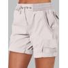 imageANRABESS Womens Summer Shorts 2025 Dressy Casual Hiking Cargo Shorts Trendy Outdoor Outfits 6 PocketsBeige
