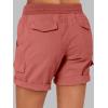 imageANRABESS Womens Summer Shorts 2025 Dressy Casual Hiking Cargo Shorts Trendy Outdoor Outfits 6 PocketsBrick Red