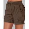 imageANRABESS Womens Summer Shorts 2025 Dressy Casual Hiking Cargo Shorts Trendy Outdoor Outfits 6 PocketsBrown