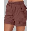 imageANRABESS Womens Summer Shorts 2025 Dressy Casual Hiking Cargo Shorts Trendy Outdoor Outfits 6 PocketsBrown Red