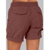 imageANRABESS Womens Summer Shorts 2025 Dressy Casual Hiking Cargo Shorts Trendy Outdoor Outfits 6 PocketsBrown Red