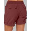 imageANRABESS Womens Summer Shorts 2025 Dressy Casual Hiking Cargo Shorts Trendy Outdoor Outfits 6 PocketsDeep Red