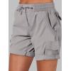 imageANRABESS Womens Summer Shorts 2025 Dressy Casual Hiking Cargo Shorts Trendy Outdoor Outfits 6 PocketsGray