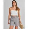 imageANRABESS Womens Summer Shorts 2025 Dressy Casual Hiking Cargo Shorts Trendy Outdoor Outfits 6 PocketsGray