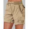 imageANRABESS Womens Summer Shorts 2025 Dressy Casual Hiking Cargo Shorts Trendy Outdoor Outfits 6 PocketsKhaki
