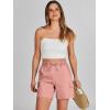 imageANRABESS Womens Summer Shorts 2025 Dressy Casual Hiking Cargo Shorts Trendy Outdoor Outfits 6 PocketsPink