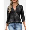 imageANRABESS Womens Tops 34 Length Sleeve Shirts Business Casual Dressy Blouses 2025 Fall Work Tunic Tee TShirts Office OutfitsBlack White Strip