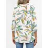 imageANRABESS Womens Tops 34 Length Sleeve Shirts Business Casual Dressy Blouses 2025 Fall Work Tunic Tee TShirts Office OutfitsMulti Leaf
