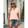imageANRABESS Womens Tops Dressy Casual Ruffle Short Sleeve V Neck Blouses Summer Button Down Business Work Elegant ShirtsBeige