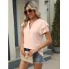 imageANRABESS Womens Tops Dressy Casual Ruffle Short Sleeve V Neck Blouses Summer Button Down Business Work Elegant ShirtsBeige