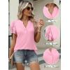 imageANRABESS Womens Tops Dressy Casual Ruffle Short Sleeve V Neck Blouses Summer Button Down Business Work Elegant ShirtsLight Pink