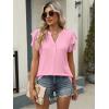 imageANRABESS Womens Tops Dressy Casual Ruffle Short Sleeve V Neck Blouses Summer Button Down Business Work Elegant ShirtsLight Pink