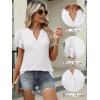imageANRABESS Womens Tops Dressy Casual Ruffle Short Sleeve V Neck Blouses Summer Button Down Business Work Elegant ShirtsWhite