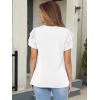 imageANRABESS Womens Tops Dressy Casual Ruffle Short Sleeve V Neck Blouses Summer Button Down Business Work Elegant ShirtsWhite