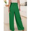 imageANRABESS Womens Wide Leg Palazzo Pants Belted High Waisted Business Casual Flowy Long Trousers with PocketsGreen